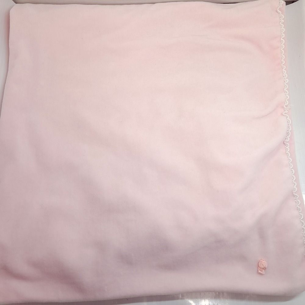 My Twinn Babies Pink Blanket Twin plush velour 1999 doll soft lace trim rosette
